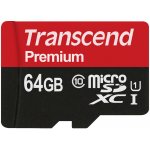 Transcend microSDXC Premium 64 GB UHS-I TS64GUSDU1 – Zboží Mobilmania