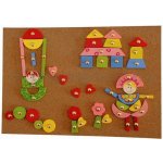 Woody deska s pribíjacími tvary růžová 91101 – Zbozi.Blesk.cz