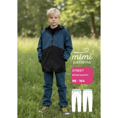 Dětský střih v el. formátu, Kalhoty, Street - 116/122 - 128/134 (A4) domácí tisk – Zboží Mobilmania