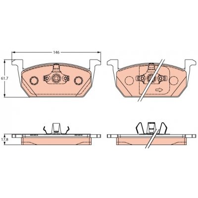 GDB2266 TRW Sada brzdových destiček, kotoučová brzda – Sleviste.cz