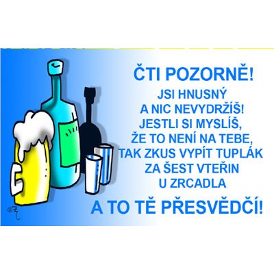 Průkaz Čti pozorně Jsi hnusný – Hledejceny.cz