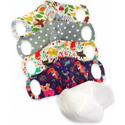 Petit Lulu Komfortní rouška s drátkem 4 ks + Nano filtr do roušky 2 ks – Hledejceny.cz