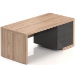 Rauman Lineart 200 x 85 cm + levý kontejner jilm tmavý / antracit – Sleviste.cz