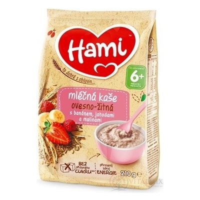 Hami ovesno žitná banán jahody maliny 210g – Zbozi.Blesk.cz