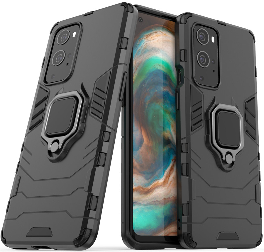 Pouzdro IZMAEL Odolné Ring Armor Case pro OnePlus 9 pro OnePlus 9 Pro černé