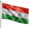 Vlajka 85187 FLAGMASTER® Vlajkový stožár vč. vlajky Maďarsko, 650 cm
