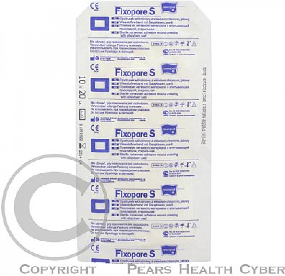 Fixopore S 10 x 20 cm á 1 ks sterilní náplast od 18 Kč - Heureka.cz