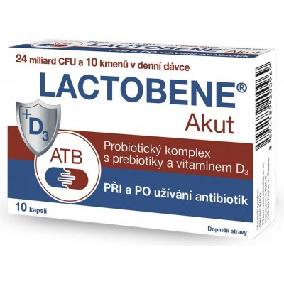 Lactobene Akut probiotika s vitaminem D3 10 kapslí – Hledejceny.cz