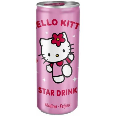 Hello Kitty Star drink nealkoholický nápoj s příchutí malina-feijoa a s vitamíny 250 ml – Hledejceny.cz