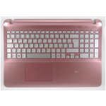 česká klávesnice Sony Vaio SVF152C29M SVF15NE2E SVF152A29M FIT15 stříbrná CZ/SK podsvit pink palmrest – Sleviste.cz