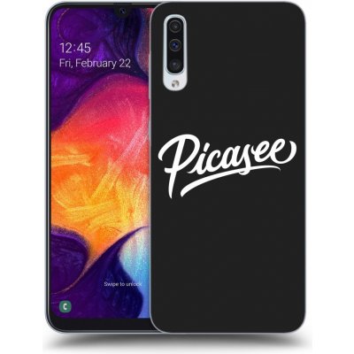 Pouzdro Picasee silikonové Samsung Galaxy A50 A505F - Picasee - White černé – Zbozi.Blesk.cz