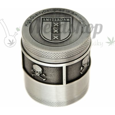 WeedShop čtyřdílná drtička stříbrná Amsterdam – Zboží Dáma