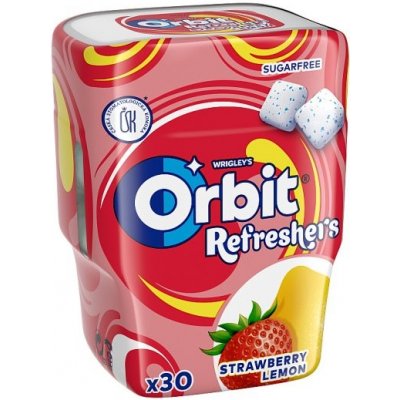 Wrigley's Orbit Refreshers žvýkačka bez cukru s jahodovou, citronovou příchutí se sladidly 30 x 67 g – Zboží Mobilmania