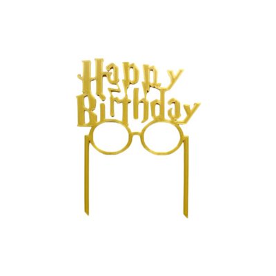 Zápich - Happy Birthday (Harry Potter) / zlatý – Zboží Mobilmania