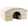 Domek pro hlodavce Cidlina Domek dřevo králík obloukovitá střecha 30 x 22 x 16 cm