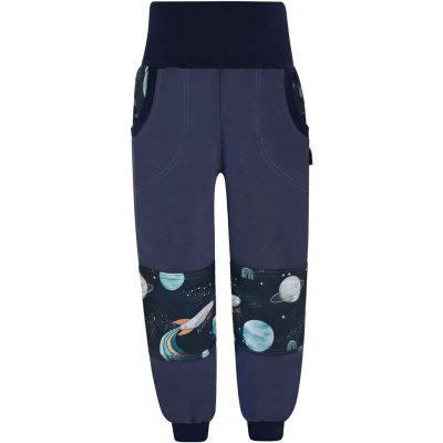 V Mart SLIM tepláky s dvojitými koleny Vesmír šedá – Zboží Mobilmania