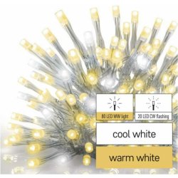 Emos D1CN01 100 LED Standard blikající rampouchy 2,5 m venkovní teplá studená bílá