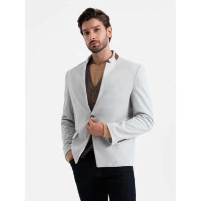 Nadčasové šedé sako se stojáčkem V4 BLZB-0131 – Hledejceny.cz