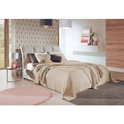 Vital Home přehoz na postel bavlna béžová šedé 180 x 220 cm