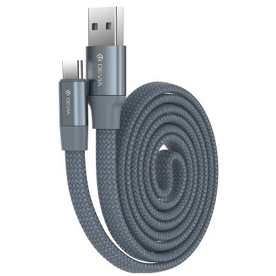 Devia 005404 Y1 micro USB Typ-C, 0,8m, šedý