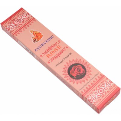 Ayurvedic Rose indické vonné tyčinky 15 ks – Zboží Dáma