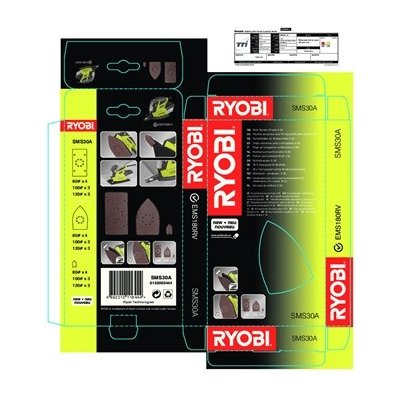 RYOBI SMS 30A - sada brusných papírů pro EMS180RV – Hledejceny.cz