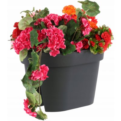 květináč LOFLY RAILING na zábradlí plastový 40 cm – HobbyKompas.cz