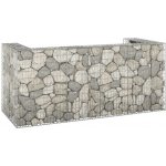 vidaXL Gabionová zástěna 254 x 100 x 110 cm pozinkovaná ocel – Zboží Dáma