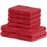 Deco King Set 2 osušek a 4 ručníků Bella červené 2 ks 70 x 140 cm + 4 ks 50 x 100 cm – Zbozi.Blesk.cz