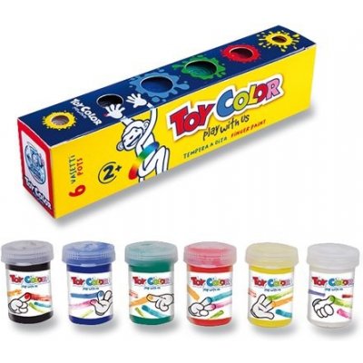 Toy Color Prstové barvy 6 ks 25 ml