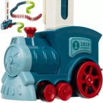 Teddies Lokomotiva/Vlak domino stavěcí plast 16cm na baterie se zvukem – Hledejceny.cz