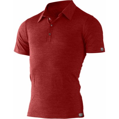 Lasting pánská merino polo košile Eliot červená – Sleviste.cz