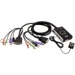 Aten CS-682 DataSwitch elektronický 2:1 (kláv.,DVI,myš,audio) USB, 1,2m kabely – Zboží Živě