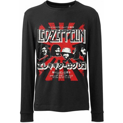 Led Zeppelin tričko dlouhý rukáv Japanese Burst Black
