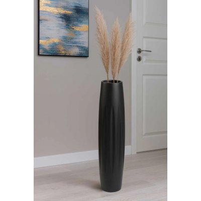 eshop-kvetinace.cz Vysoká váza VERTIGA, sklolaminát, výška 80 cm, černý mat – Zboží Dáma