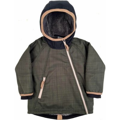 Little Things softshellová bunda se šikmým zipem tmavě zelená – Zboží Dáma