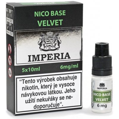 Boudoir Samadhi s.r.o. IMPERIA Nico Base Velvet PG20/VG80 6mg 5x10ml – Zboží Dáma