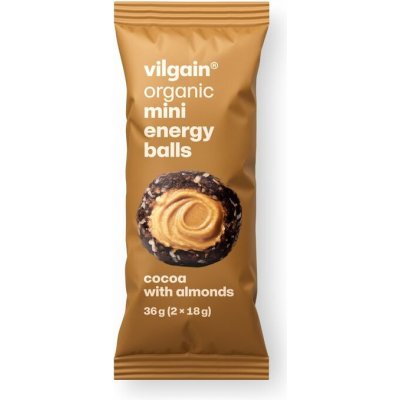 Vilgain Energy Mini Balls BIO kakao s mandlemi 2 x 18 g – Zboží Dáma
