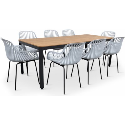 Nábytek Texim Zahradní jídelní set MILANO + 8x židle GABY šedá – Zboží Dáma Nábytek Texim Zahradní jídelní set MILANO + 8x židle GABY šedá – Zboží Dáma