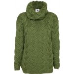 Vlnka Dámský vlněný svetr Vlnka S03 zelená – Zboží Mobilmania