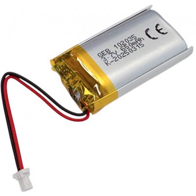 GeB LiPol Baterie 102035 650mAh 3.7V JST-SH 1.0 – Zboží Živě