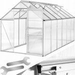 TecTake 402479 Polykarbonátový bez základny 375 x 185 x 195 cm hliník – Zboží Dáma