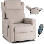 JAKS Masážní křeslo Sebastián béžové látka – Zboží Dáma