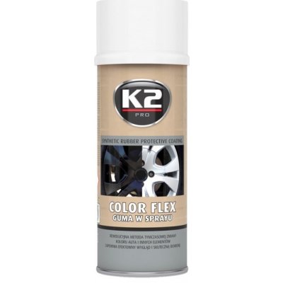 K2---CHEMIE-A-KOSMETIKA L343BI COLOR FLEX 400 ml BÍLÁ - ochranný nátěr ze syntetického kaučuku – Sleviste.cz