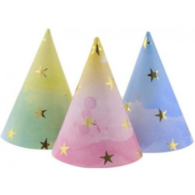 GoDan Párty čepičky barevné s hvězdami 6 ks – Zboží Dáma