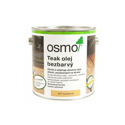 Osmo 007 Terasový teakový olej 0,75 l bezbarvý – Zboží Dáma