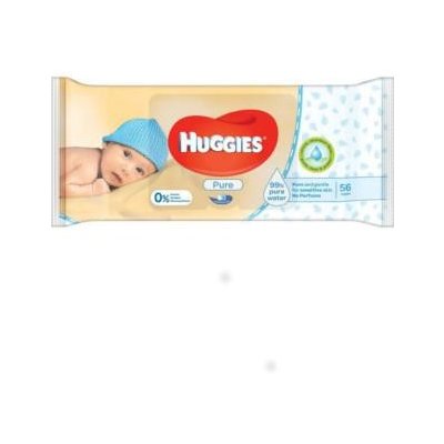 Huggies Pure Baby vlhčené ubrousky 56 ks