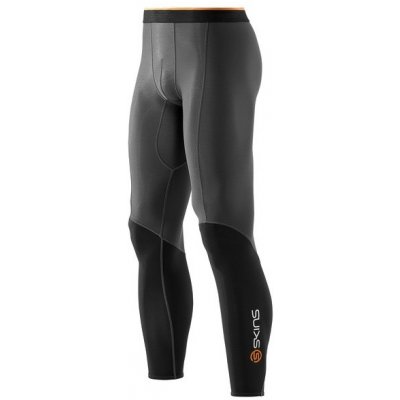 Skins Bio S400 Mens Black Graphite Orange Thermal Long Tights kompresní kalhoty