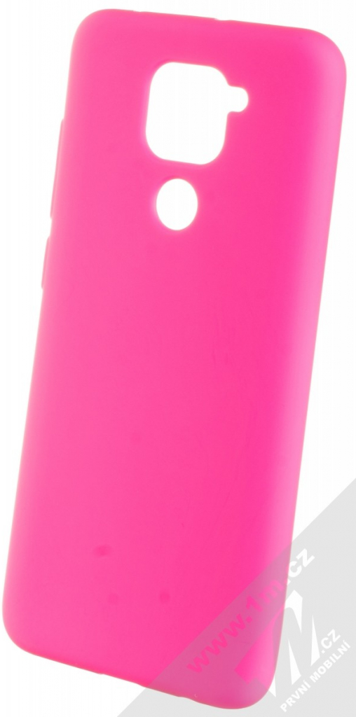 Pouzdro 1Mcz Solid TPU ochranné Xiaomi Redmi Note 9 sytě růžové