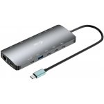 i-tec USB-C Metal Nano 3x Display Dock, 2x HDMI 1x USB-C video + Power Delivery 140W C31NANOTRIPLEDOCKPD – Zboží Mobilmania